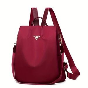 NEW Poaba antitheft backpack - crimson red
